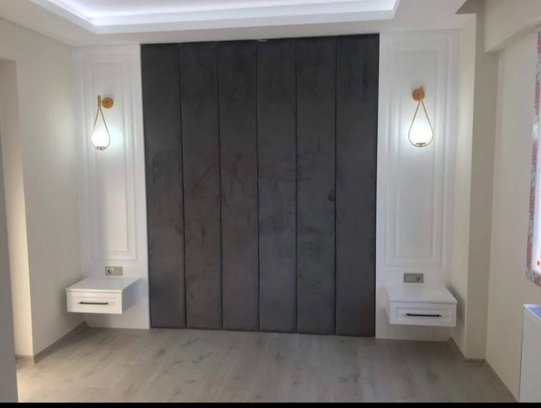 Füme Cam Kapaklı Gardırop